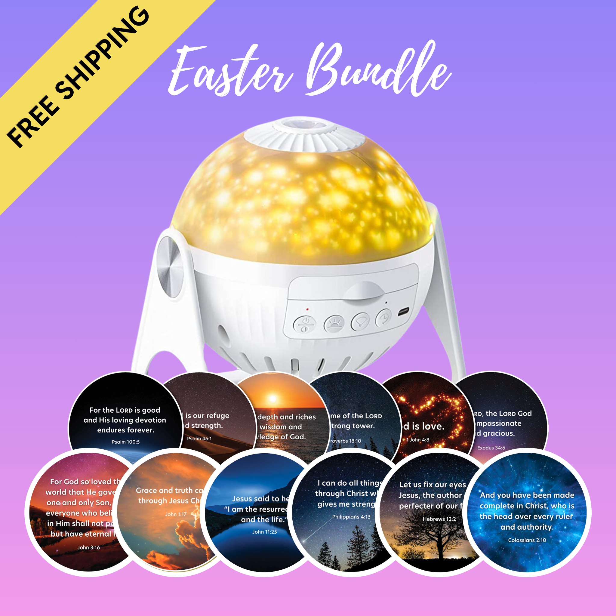 Faith-based Room Decoration Glorilight Bible Verse Projector Discs ...